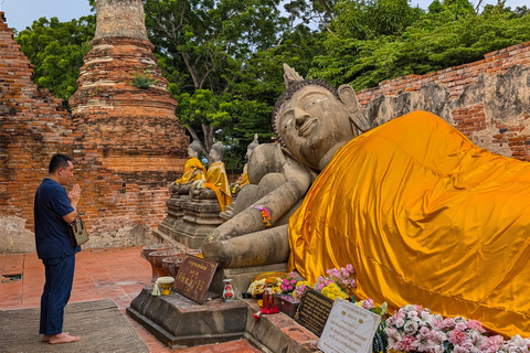 Bangkok : Excursion d&#039;une journée à Ayutthaya avec visite privée à bord d&#039;une longue queue