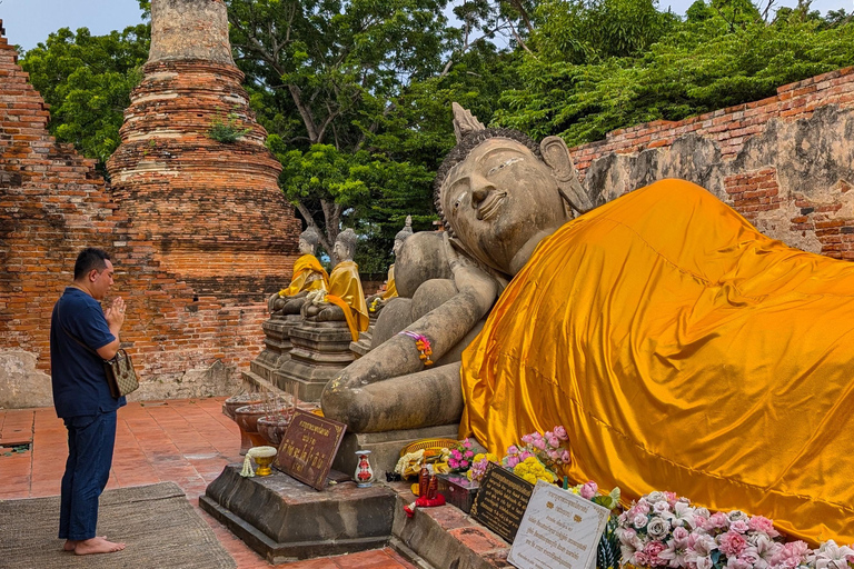 Pattaya: Viagem de 1 dia para Ayutthaya com tour particular de cauda longa