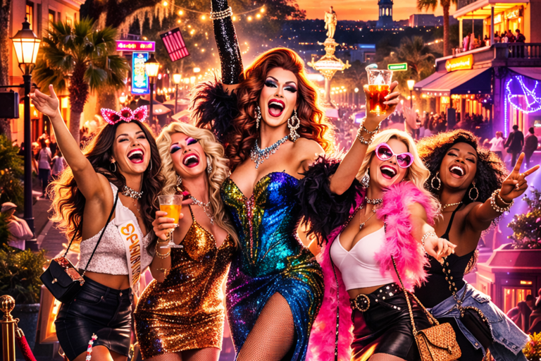 Savannah Comedy Drag Queen Bar Crawl Experience Private Queen VIP Tour