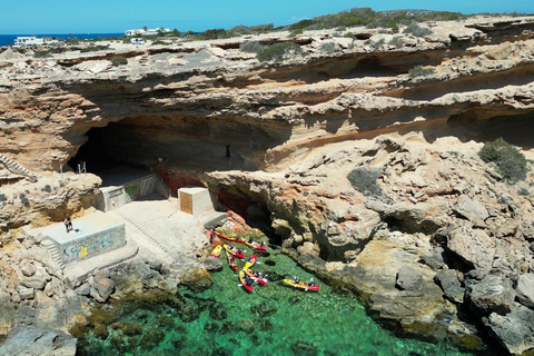 Ibiza: Sea Cave Tour with Guided Kayaking and Snorkeling Ibiza sea cave tour: guided kayaking and snorkeling route.