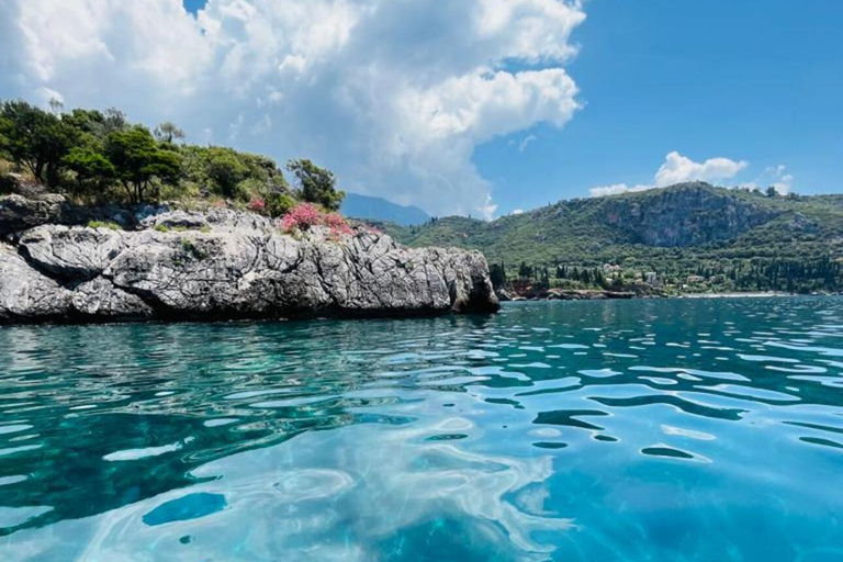Messinia: Private Boat Trip with Snorkeling and Snacks Private 4 hour cruise • Swim, explore & enjoy local flavors
