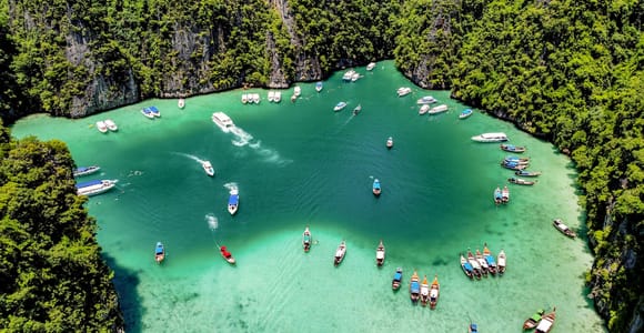 Phuket: Maya, Phi Phi und Bamboo Island mit Mittagsbuffet