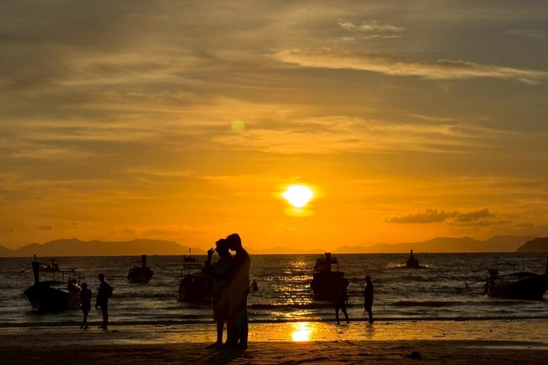 From Ao Nang: Phi Phi Islands, 4 Islands Tour w/ Sunset BBQ