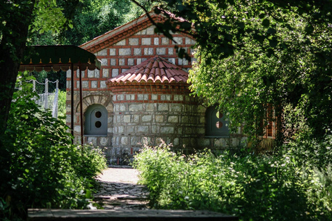 Z Ochrydy/Strugi: wycieczka łodzią do klasztoru św. NaumaWycieczka łodzią Klasztor St. Naum Angielski