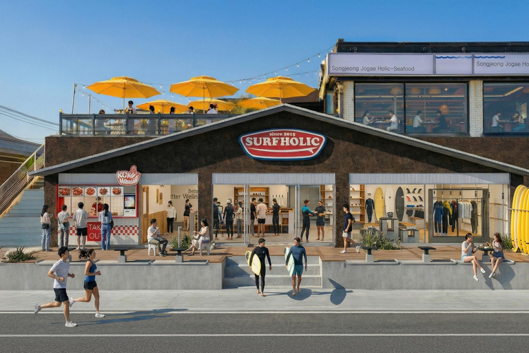 Busan: K-Surf Lesson in Songjeong Beach for All Levels 2H Lesson, Beginner & advanced (Free surfing until sunset)