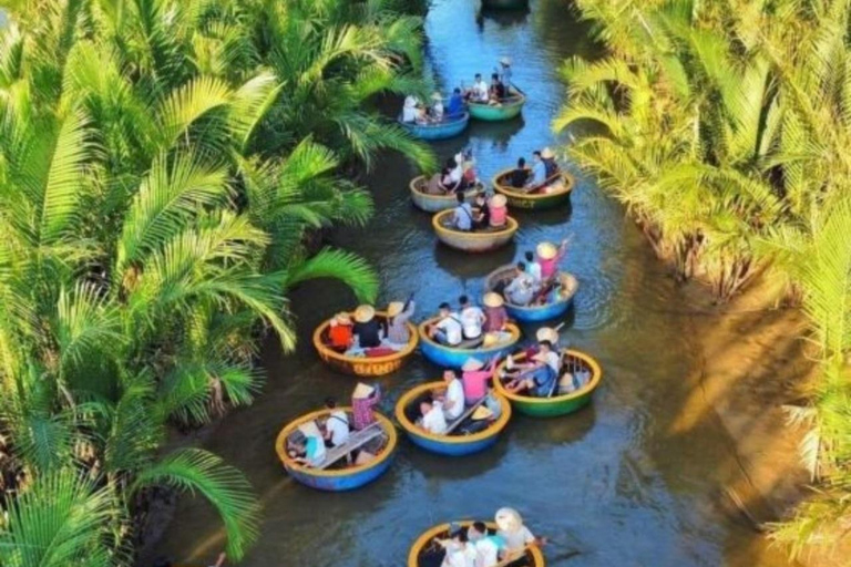 Hoi An: Biglietto per la barca a cesto e trasferimento a due vie del villaggio di Cam ThanhBasket Tour in barca con 2 piatti locali