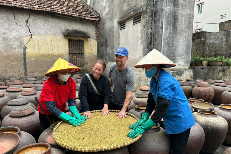 Hanoi: Day Trip to Bamboo Fish Trap & Soy Sauce Villages Full-Day Private Tour from 2 people up