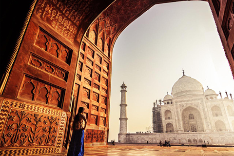 Från Agra: Halvdags soluppgångstur till Taj Mahal med Agra FortHalvdags soluppgångstur till Taj Mahal med Agra Fort från Agra