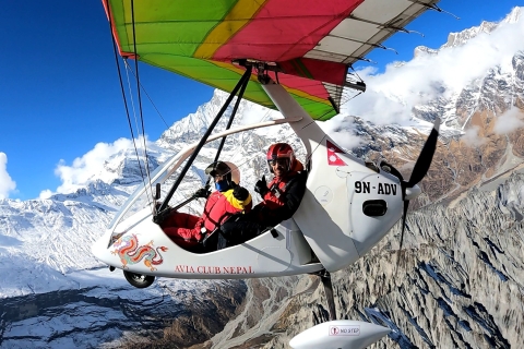 Vanuit Pokhara: ultralicht vliegen over de Himalaya