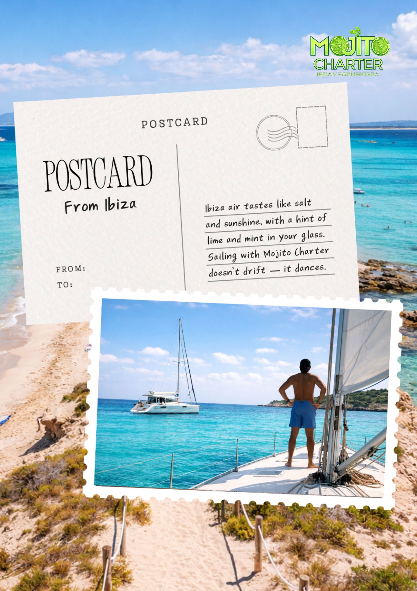 Katamaran-Tour vor Ibiza mit Mojito Charter