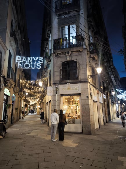 Barcelone : visite à pied des illuminations de Noël et des rues cachées