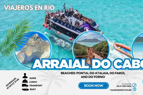 Fron Rio: Arraial do Cabo com barco e almoço