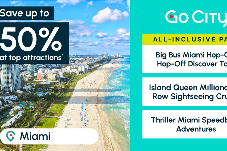 Karta Go City All-Inclusive Miami z 25 atrakcjami2-dniowa karta Go Miami All-Inclusive