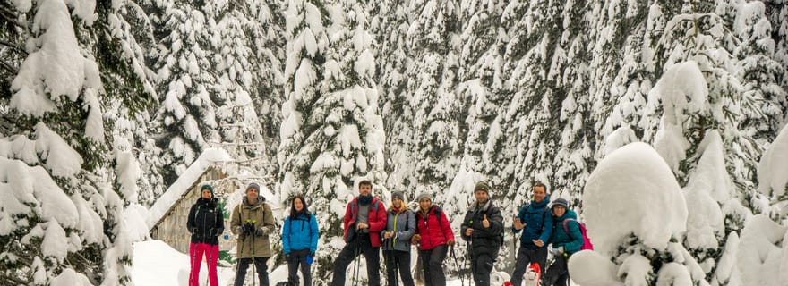 Parc national de Durmitor : randonnée en raquettes, lac noir et lac Zminje