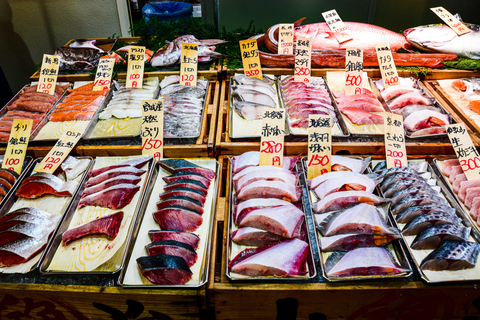 Tokyo : Visite culinaire et culturelle à pied du marché aux poissons de TsukijiGroupe Premium