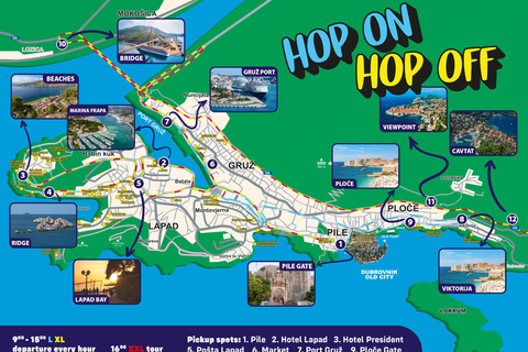 دوبروفنيك: حافلة المدينة "هوب أون هوب أوف" مع 3 خيارات للجولاتخيار XL - جولة في المدينة + جولة بانورامي