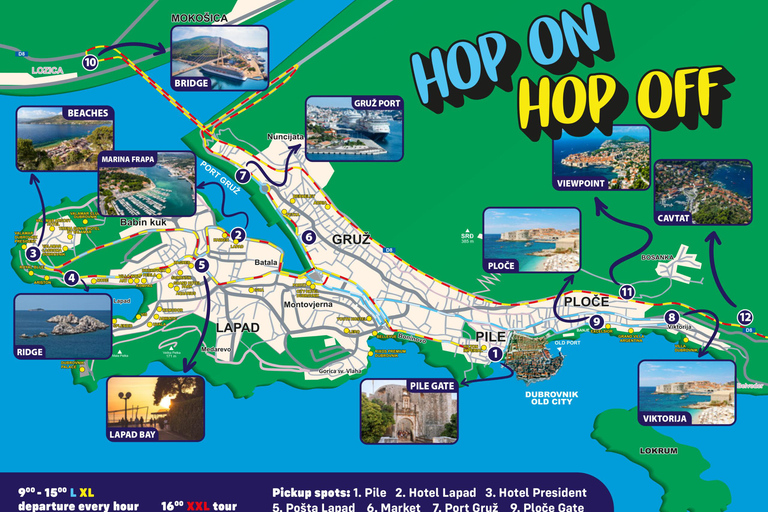دوبروفنيك: حافلة المدينة "هوب أون هوب أوف" مع 3 خيارات للجولاتخيار XL - جولة في المدينة + جولة بانورامي