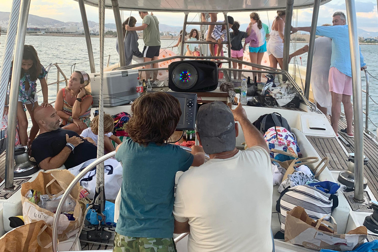 Athens: Full-Day Private Sailing Trip with Meal & Drinks Daily sailing cruise from Athens with food and drinks