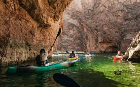 From Las Vegas: Emerald Cave Guided Kayaking Tour