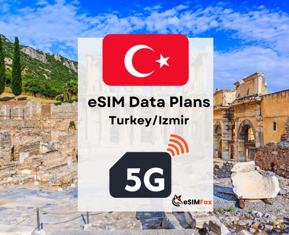 Izmir: eSIM Internet Data Plan for Turkey high-speed 4G/5G