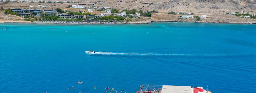 Kolympia : Transfert et croisière vers Lindos avec 3 arrêts baignade