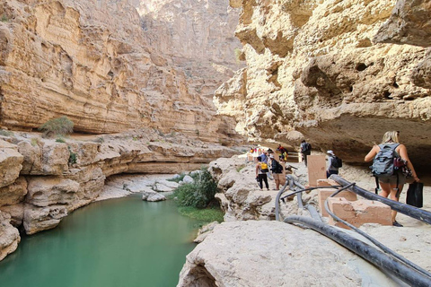 Shared Wadi Shab Trek, Swim, Cave, Beach & Sinkhole Tour