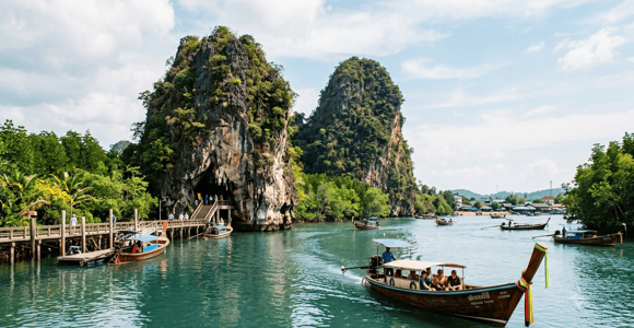 Krabi: Sunset Boat Tour and Night Market Food Tasting