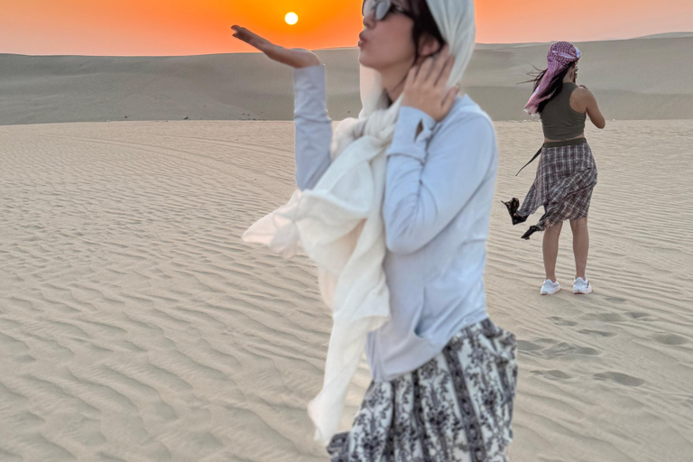 Desert Safari Qatar Camel Sandbording sunrise/sunset tour