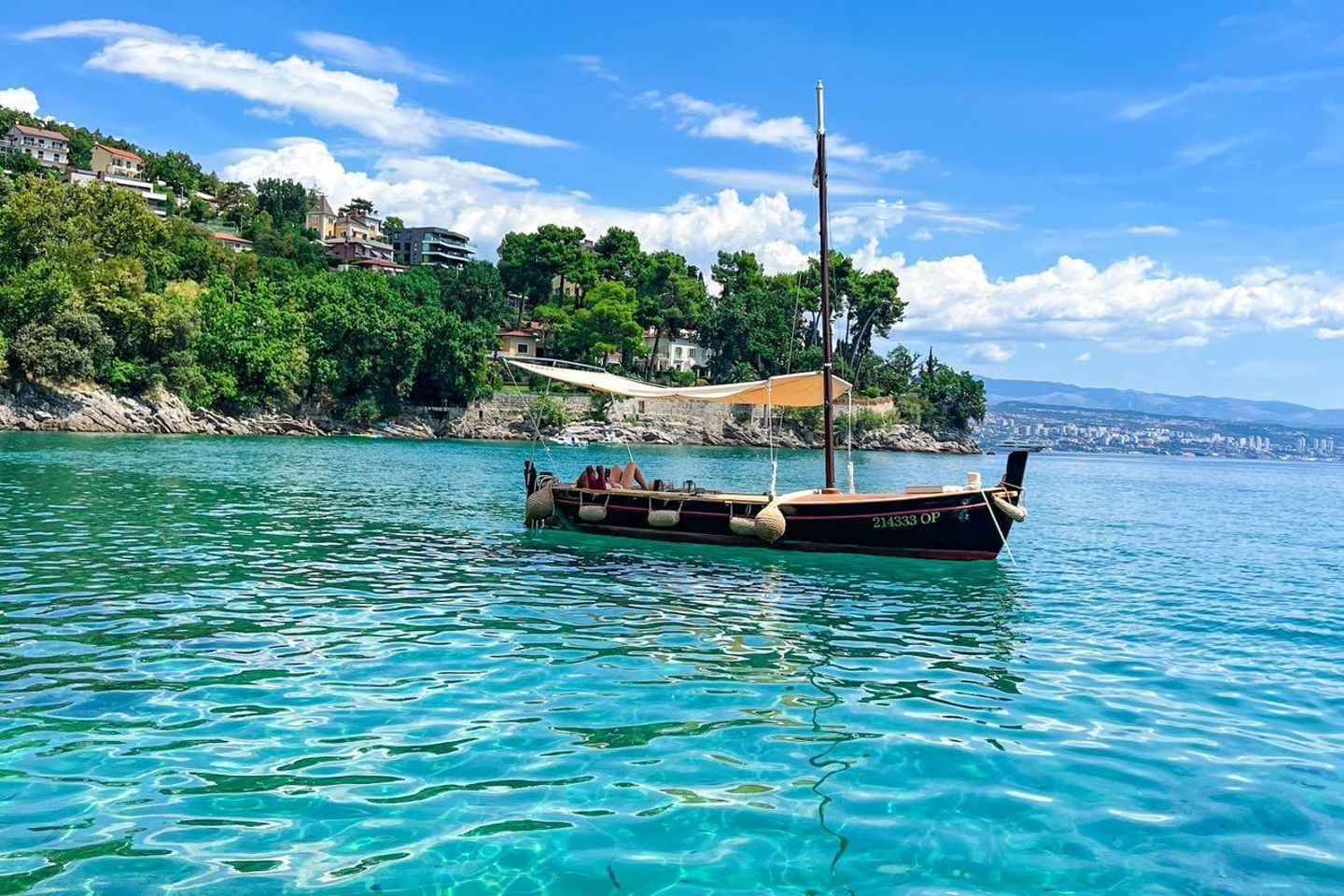 Sólsetursferð á Madonnina bátnum við Opatija