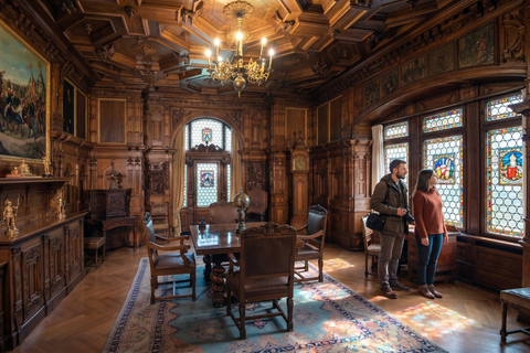 Dracula Castle-Peleș Castle-Cantacuzino Castle and Brașov COACH TOUR Audio guide in 24 languages