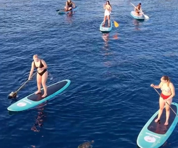 Gili sunrise stand-up paddle boarding (drone photoshoot)