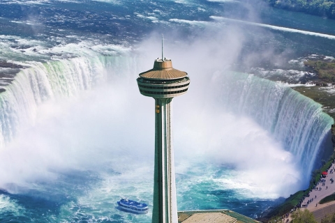 Depuis Toronto : Excursion de luxe d'une journée aux chutes du Niagara avec croisièreExcursion d'une journée en bateau et tour Skylon