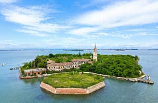 Venedig: Geführte Bootsfahrt in der südlichen Lagune mit Bade- und Aperitif-Pause