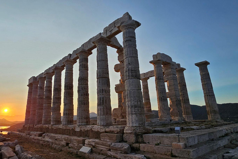 Athens: Poseidon Temple Sunset Tour with a Beach Stop