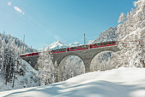 From Milan: Bernina Red Train and St. Moritz Tour Tour Departing from Milan