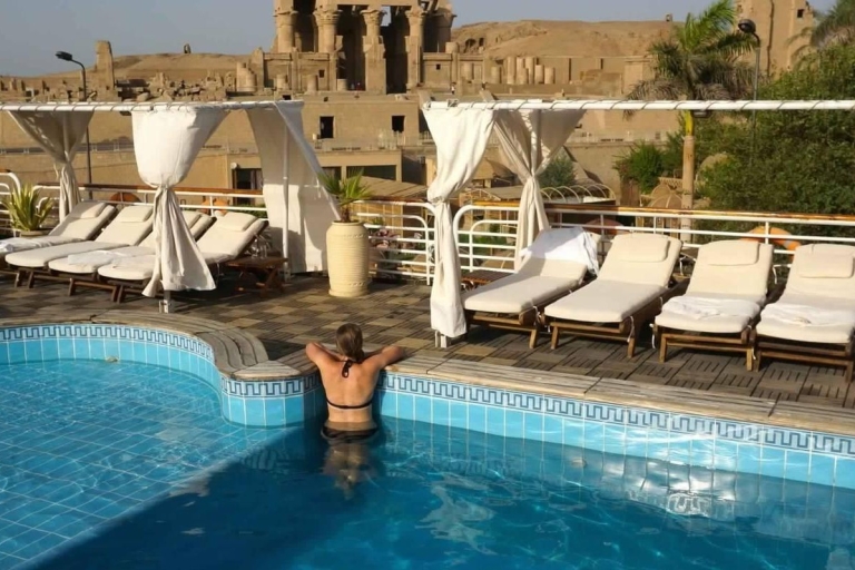 Desde Asuán:4 Días Crucero por el Nilo Luxor Abu Simbel y Globo Aerostático4Días 3 Noches Crucero por el Nilo Incluido Abu Simbel& Globo Aerostático
