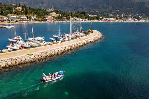 Private Cruise from Corfu on a Shaded Wooden Boat Private Cruise from Corfu Town on a Traditional Wooden Boat