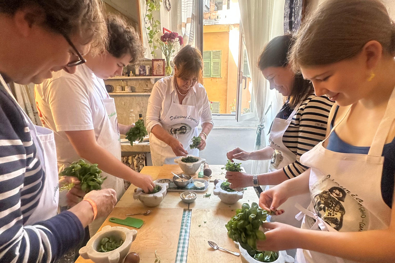 Genoa: Focaccia and Pesto Cooking Class in 18th-Century Home