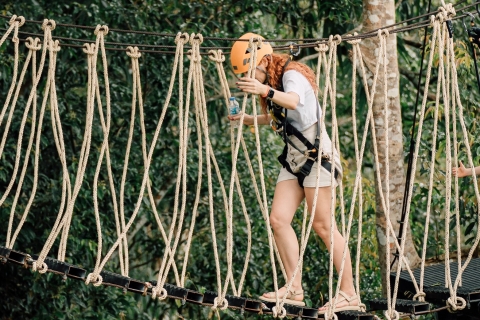 Phuket: Jungle Zip Line Activity Tour with optional ATV Zip Line Only (32 stations)