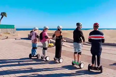2-H Segway-oplevelse ved solnedgang eller morgen i nærheden af sandklitterne
