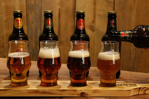 Glasgow: Beer Flight med Haggis Taster på en pub i Glasgow