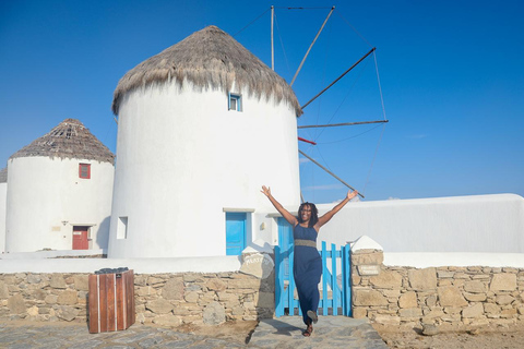 Mykonos: sessão de fotos privada de 1 hora na cidade de Mykonos