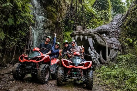 Ubud Dragon Cave ATV Quad through Waterfall & Muddy Track