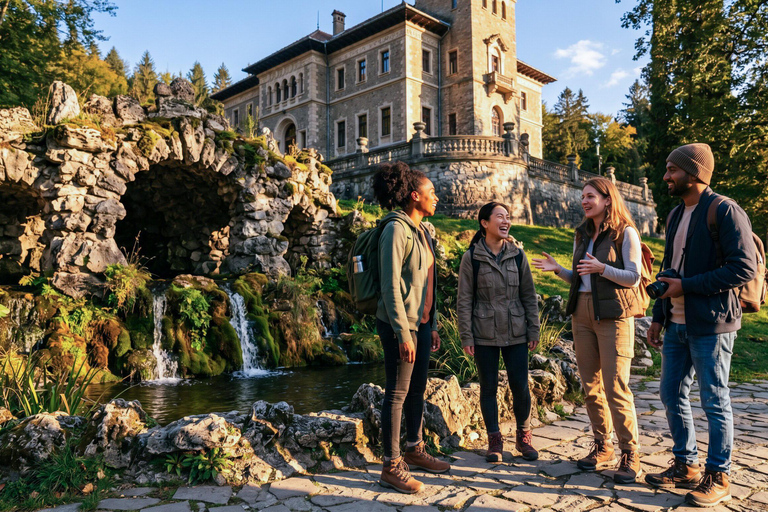 Dracula Castle-Peleș Castle-Cantacuzino Castle and Brașov COACH TOUR Audio guide in 24 languages