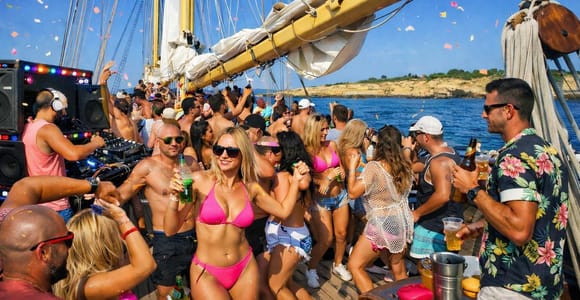 Vilamoura: Sunset Boat Party with DJ and Open Bar