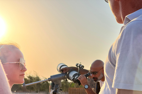 paseo en camello con puesta de sol y observación de estrellas