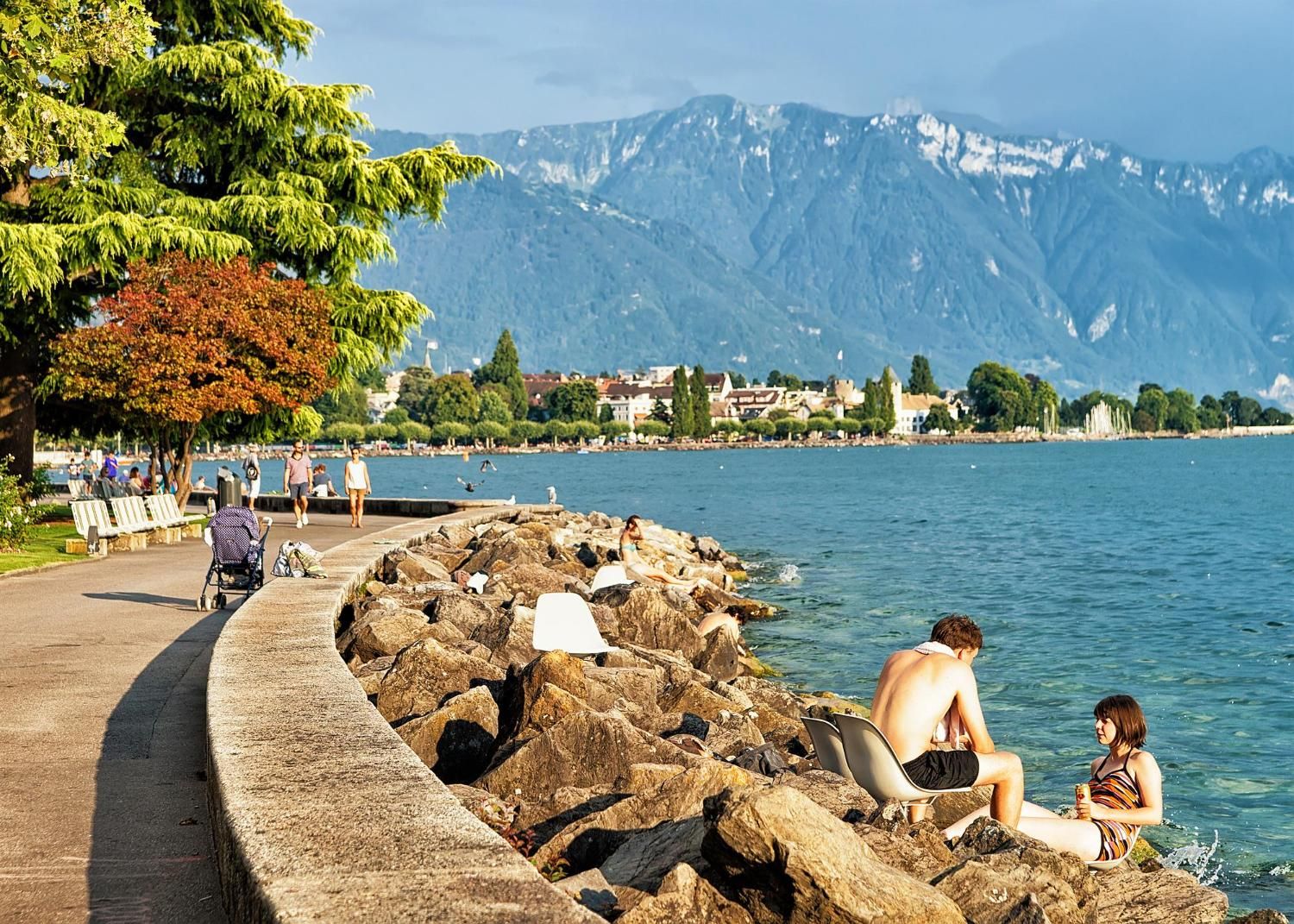 Vevey: Express-Spaziergang mit einem Einheimischen in 60 Minuten