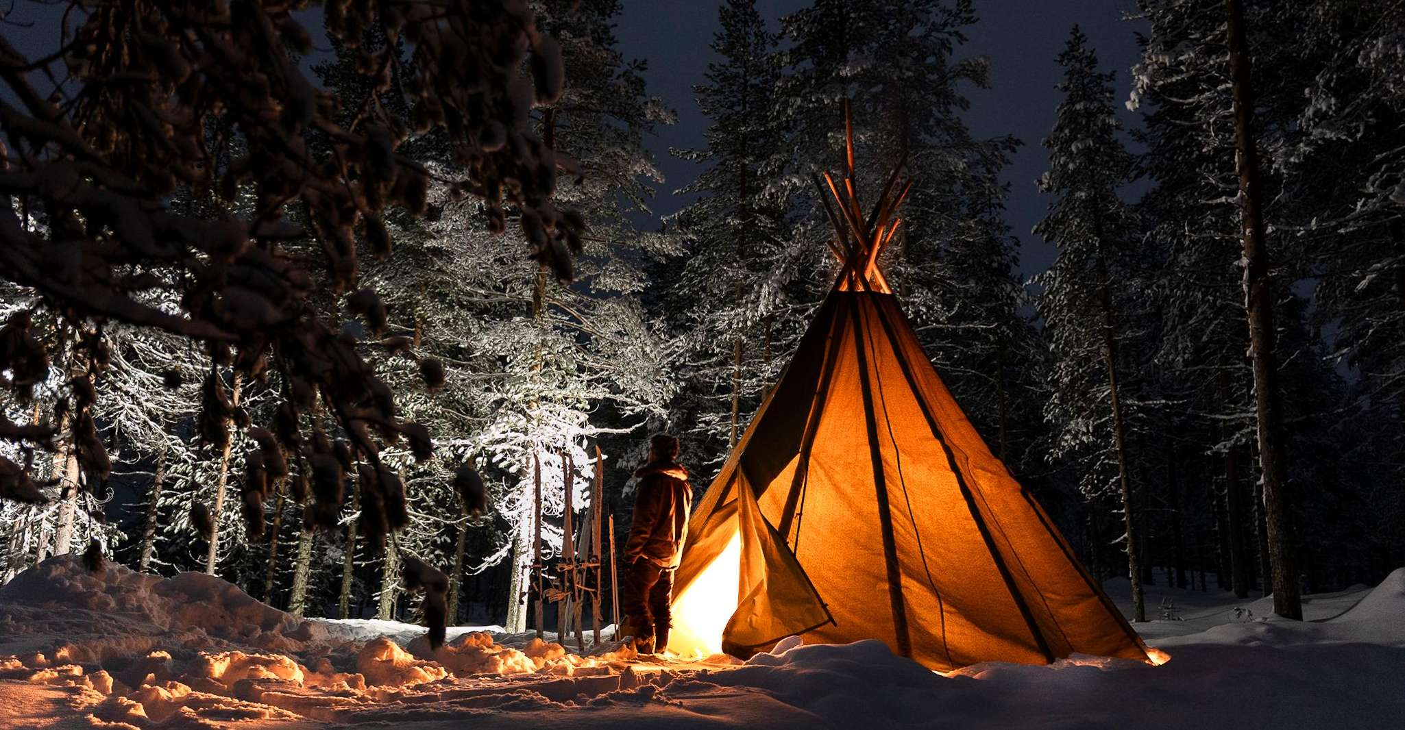 Abend Ski Trek in die Wildnis - Hizvo