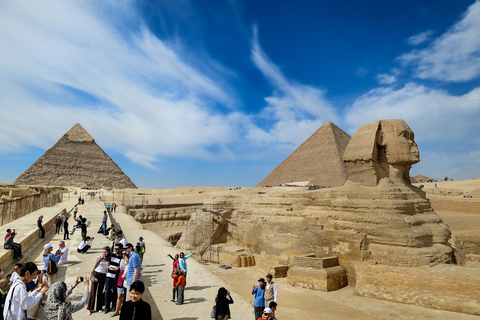 Depuis le Caire : visite privée pyramide, musée et bazar