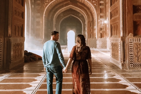 De Delhi/jaipur : - Visite du Taj Mahal et d'Agra en voiture à la journéeAu départ de Jaipur : - Visite du Taj Mahal et d'Agra en voiture à la journée